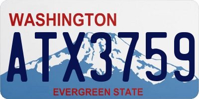 WA license plate ATX3759