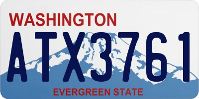 WA license plate ATX3761