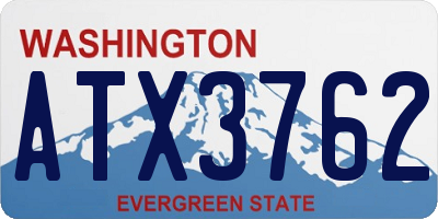 WA license plate ATX3762