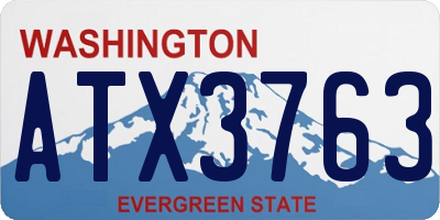 WA license plate ATX3763