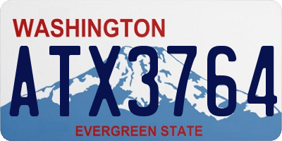 WA license plate ATX3764