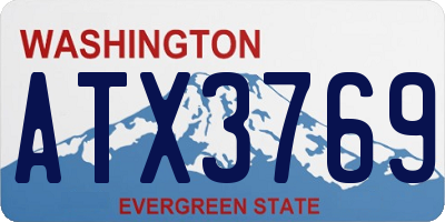 WA license plate ATX3769
