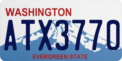 WA license plate ATX3770