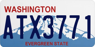 WA license plate ATX3771