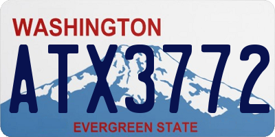 WA license plate ATX3772