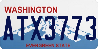 WA license plate ATX3773