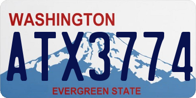 WA license plate ATX3774