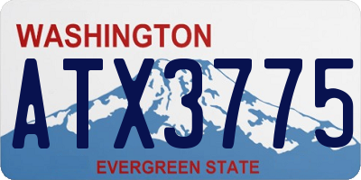 WA license plate ATX3775