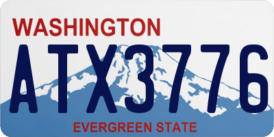 WA license plate ATX3776
