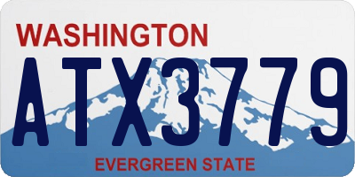 WA license plate ATX3779