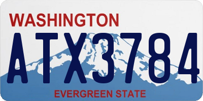 WA license plate ATX3784