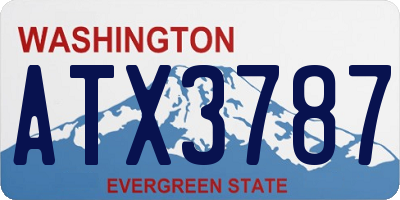 WA license plate ATX3787