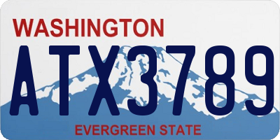 WA license plate ATX3789