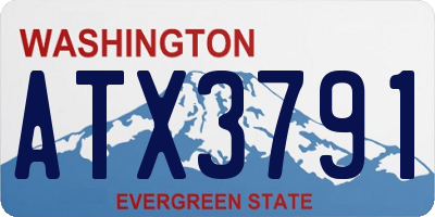 WA license plate ATX3791