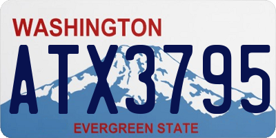 WA license plate ATX3795
