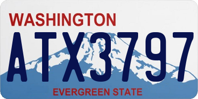 WA license plate ATX3797
