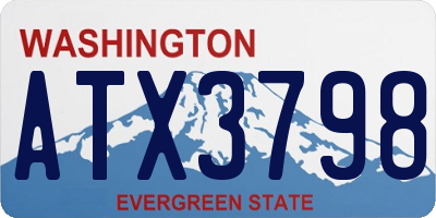WA license plate ATX3798