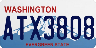 WA license plate ATX3808