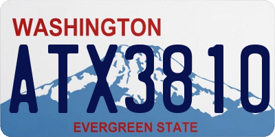 WA license plate ATX3810