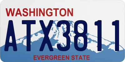 WA license plate ATX3811