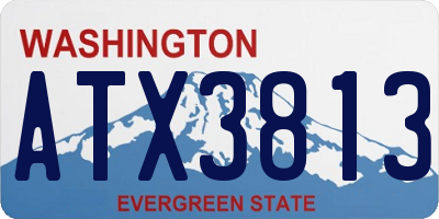 WA license plate ATX3813