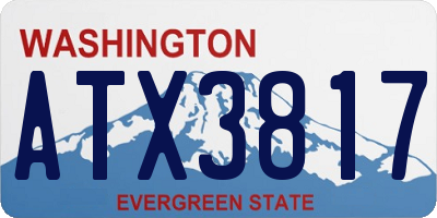 WA license plate ATX3817