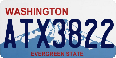 WA license plate ATX3822