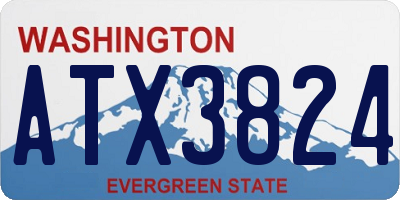 WA license plate ATX3824