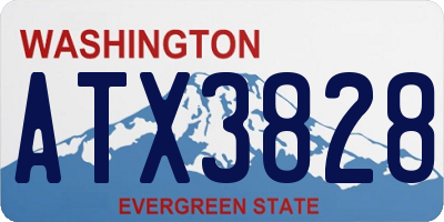 WA license plate ATX3828