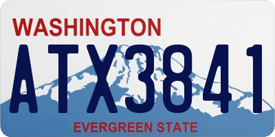 WA license plate ATX3841