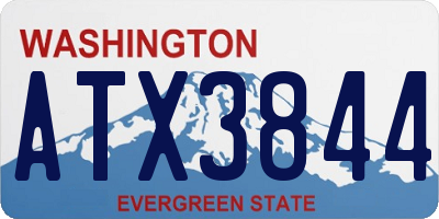 WA license plate ATX3844