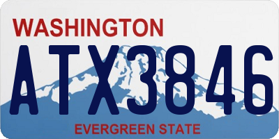 WA license plate ATX3846