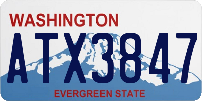 WA license plate ATX3847