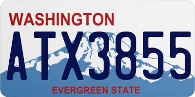 WA license plate ATX3855