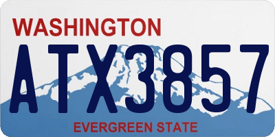 WA license plate ATX3857
