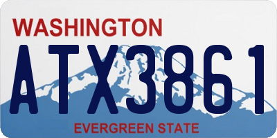 WA license plate ATX3861