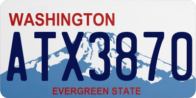 WA license plate ATX3870