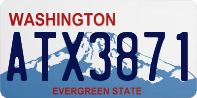 WA license plate ATX3871