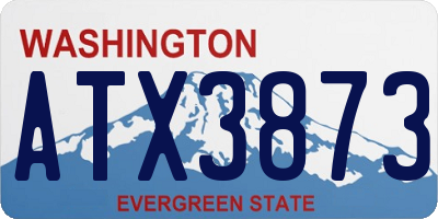 WA license plate ATX3873