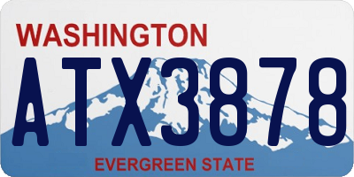 WA license plate ATX3878