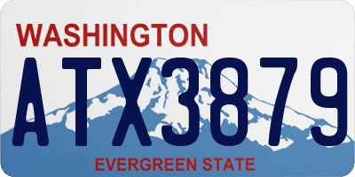 WA license plate ATX3879