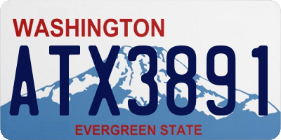 WA license plate ATX3891