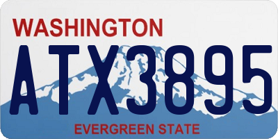 WA license plate ATX3895
