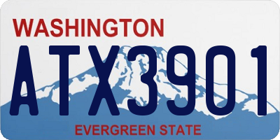 WA license plate ATX3901