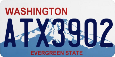 WA license plate ATX3902