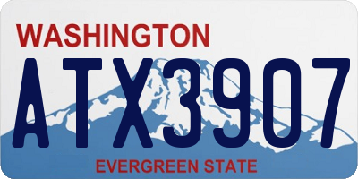 WA license plate ATX3907