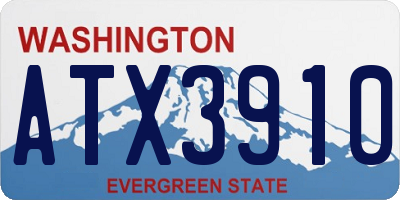WA license plate ATX3910