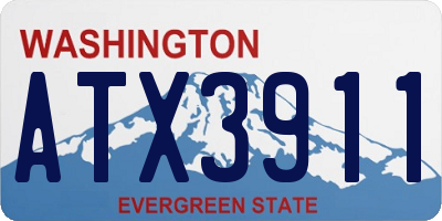 WA license plate ATX3911