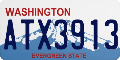 WA license plate ATX3913
