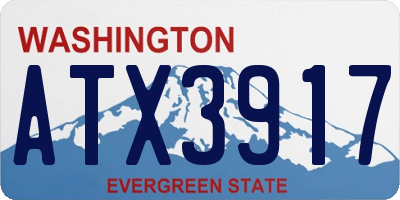 WA license plate ATX3917